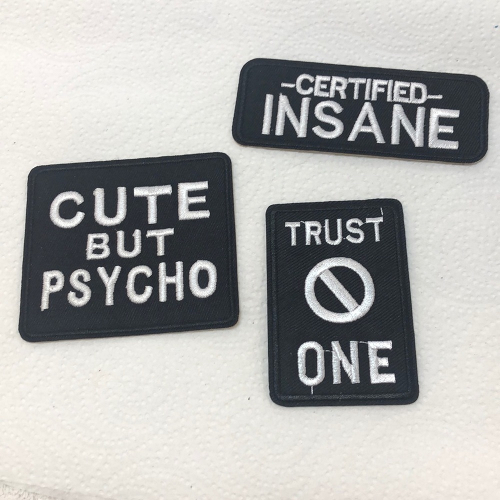 Three Embroidered Patches